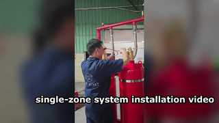 Installatievideo van een brandblussysteem met één zone