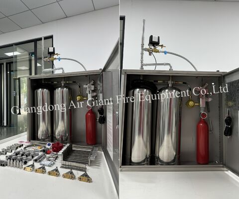 Kwaliteit  Wet Chemical Kitchen Fire Extinguishing System Single And Double Bottle Group Fabriek