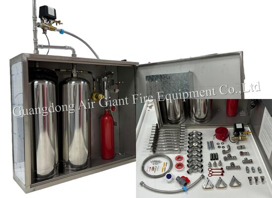 Kwaliteit  Double Bottles Automatic Protection Restaurant Fire Suppression System Fabriek