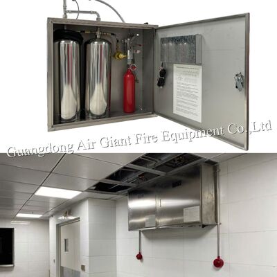 Kwaliteit  Double Bottles Commercial Kitchen Hood Fire Suppression System For Grease Ducts Fabriek