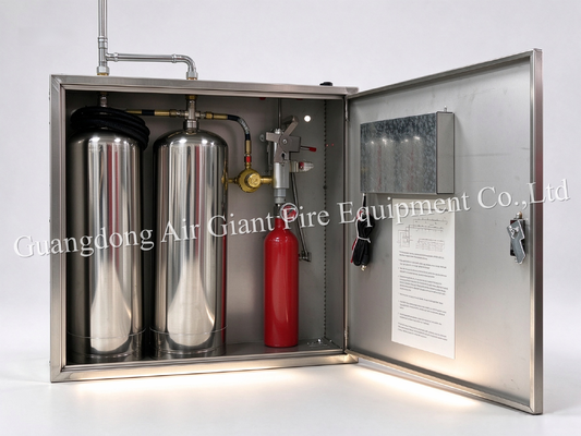 Kwaliteit  Double Bottles Automatic Protection Kitchen Fire Suppression System with 12L Reagent Capacity for Commercial Kitchen Fire Extinguishing System Fabriek